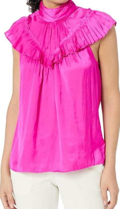 Ramy Brook Tops - RAMY BROOK Top NEW Size XS Journee Fuchsia Pink Blouse Ruffle $295